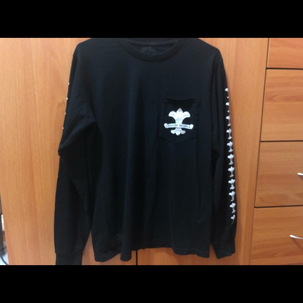Unisex Chrome Hearts Black long sleeves shirt